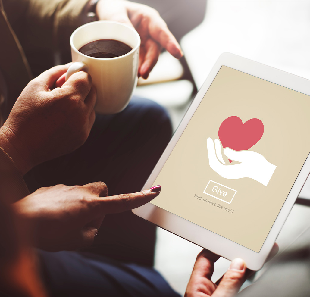 Donation made on tablet device